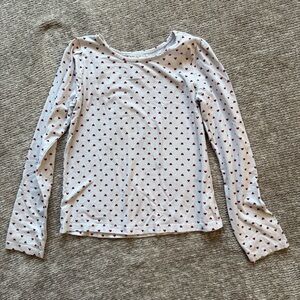 Girls Heart Print Long Sleeve Tee | Max Studio Kids Size 8